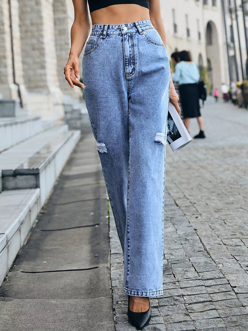 Distressed High Waist Jeans from Armoire Gemzis