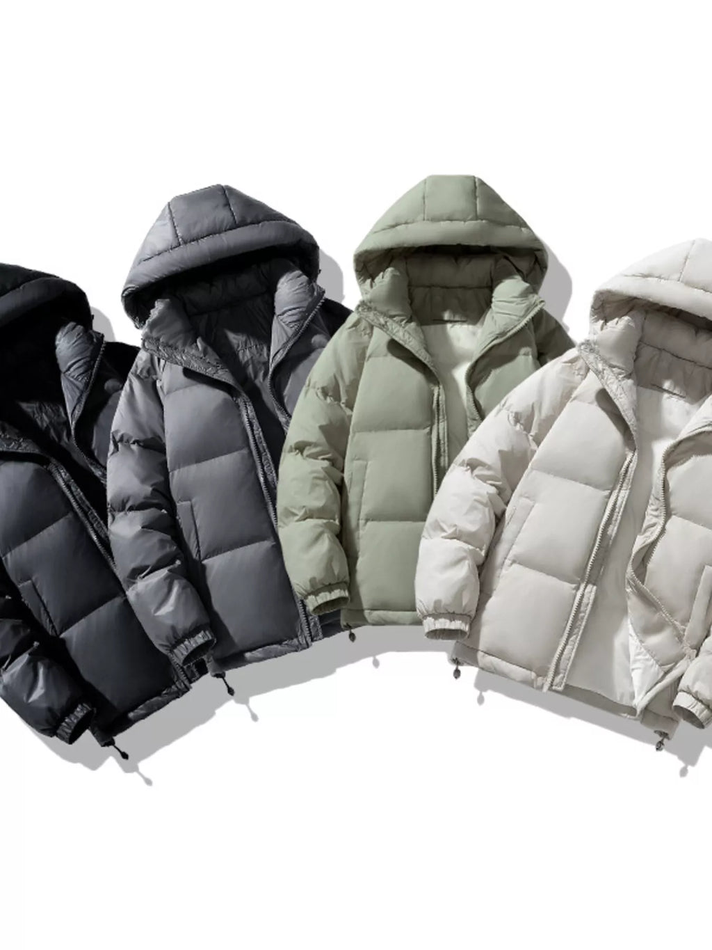 Men's Plus Size Zip Up Hooded Puffer Jacket from Armoire Gemzis