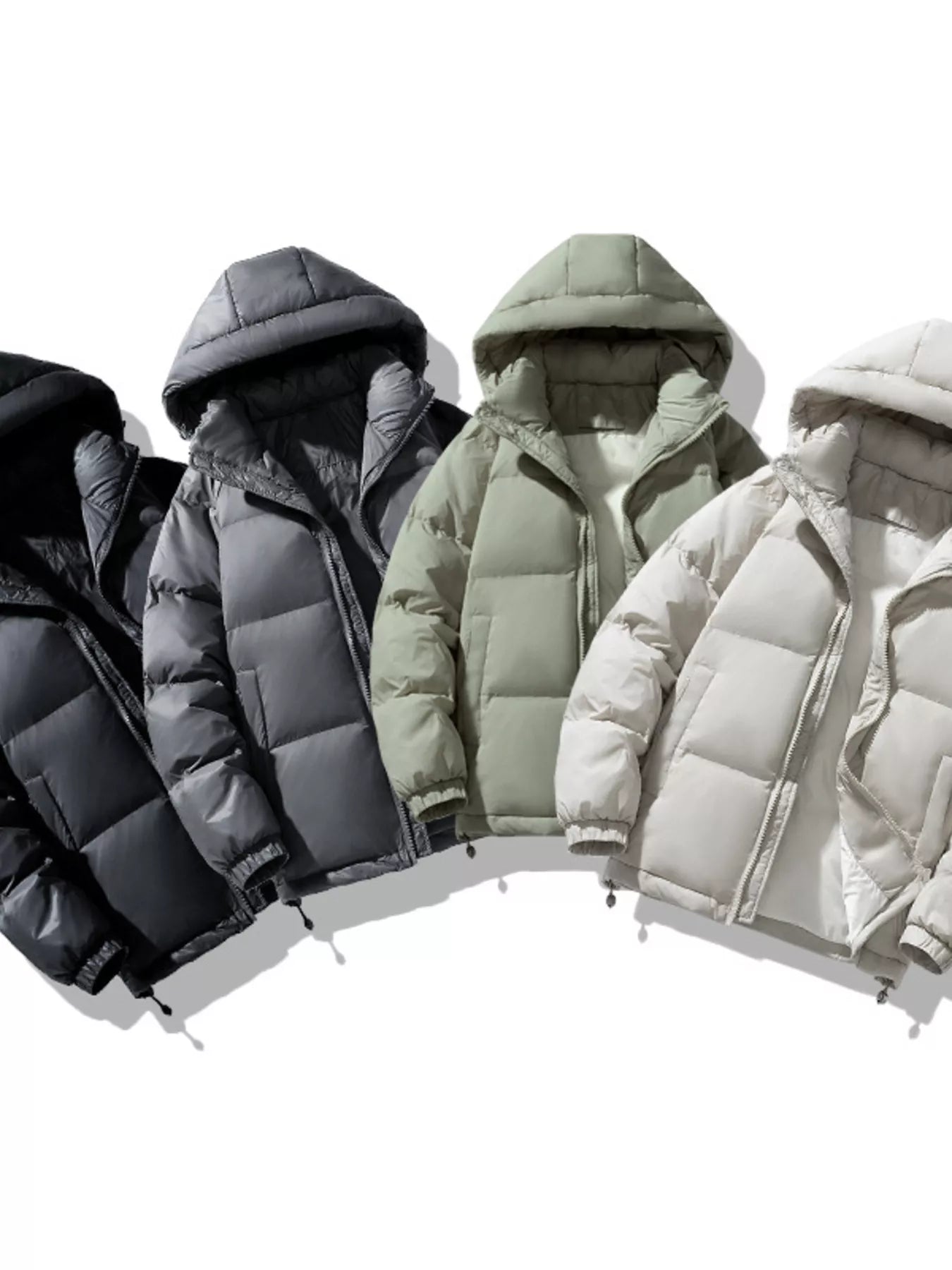 Men's Plus Size Zip Up Hooded Puffer Jacket from Armoire Gemzis