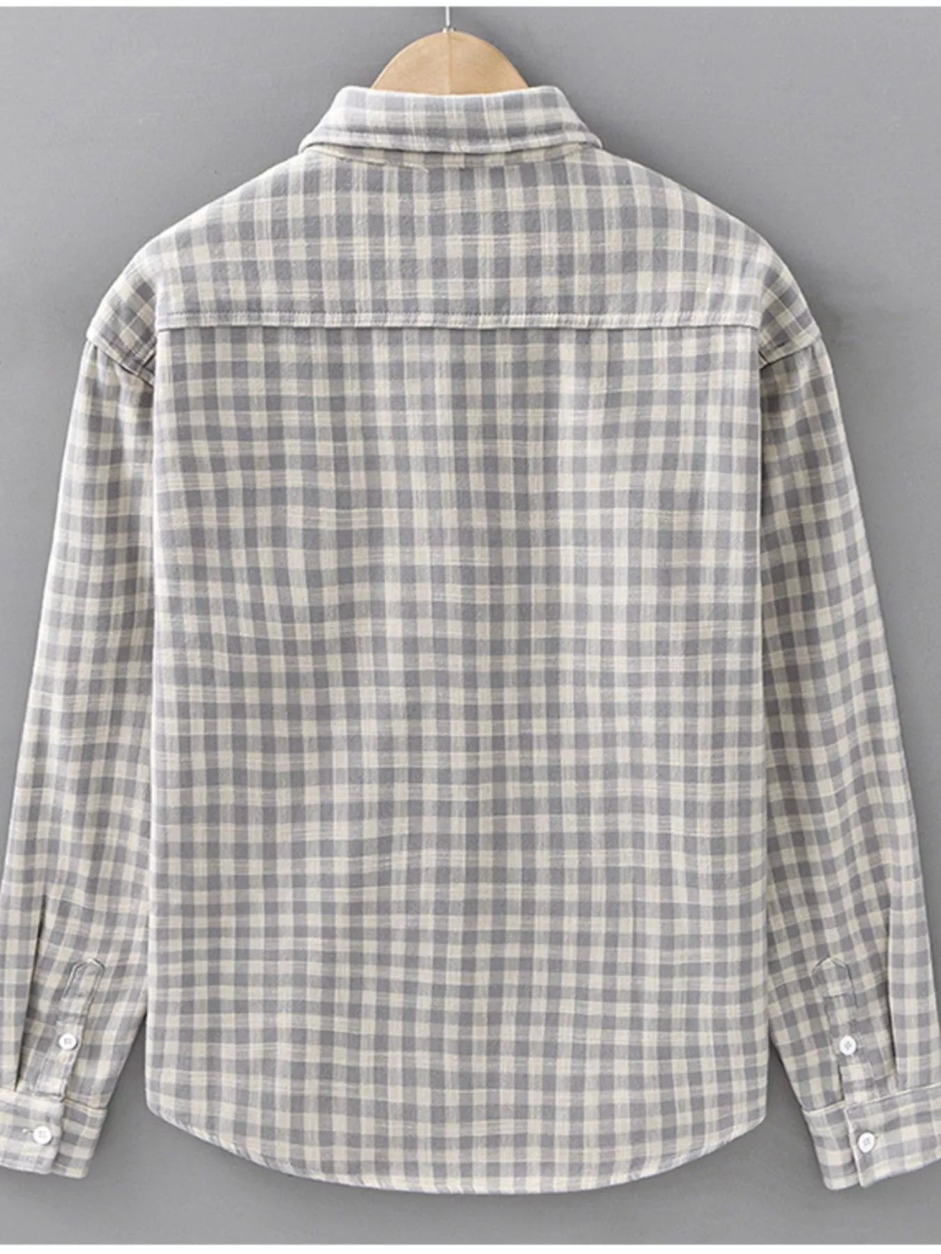 Men's Plus Size Plaid Casual Long Sleeve Shirt from Armoire Gemzis