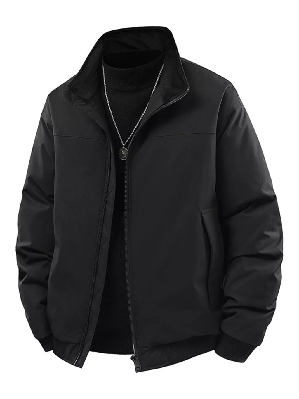 Men's Casual Stand Collar Lightweight Bomber Jacket from Armoire Gemzis