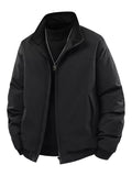 Men's Casual Stand Collar Lightweight Bomber Jacket from Armoire Gemzis