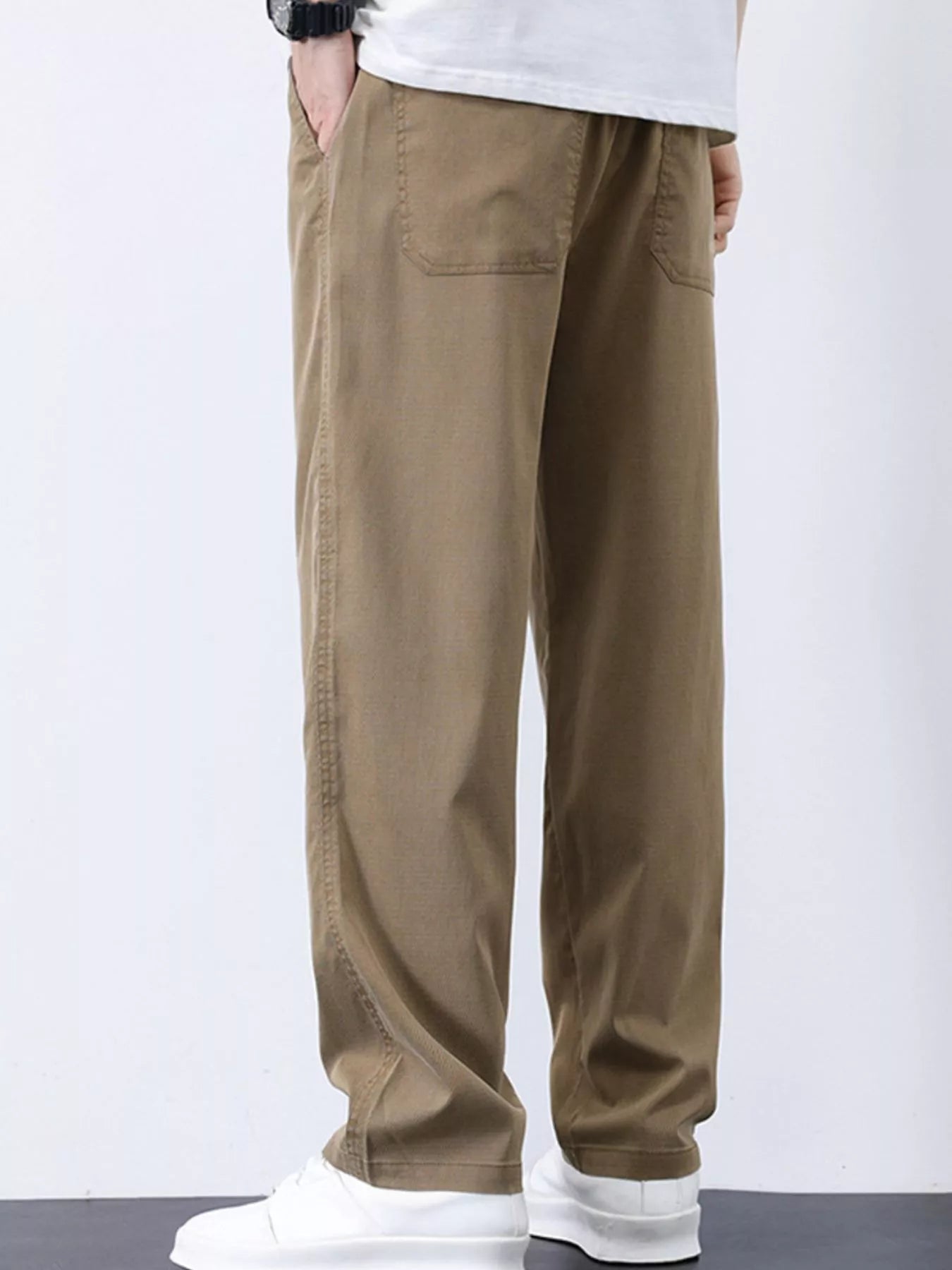 Men's Plus Size Casual Straight-Leg Pants from Armoire Gemzis