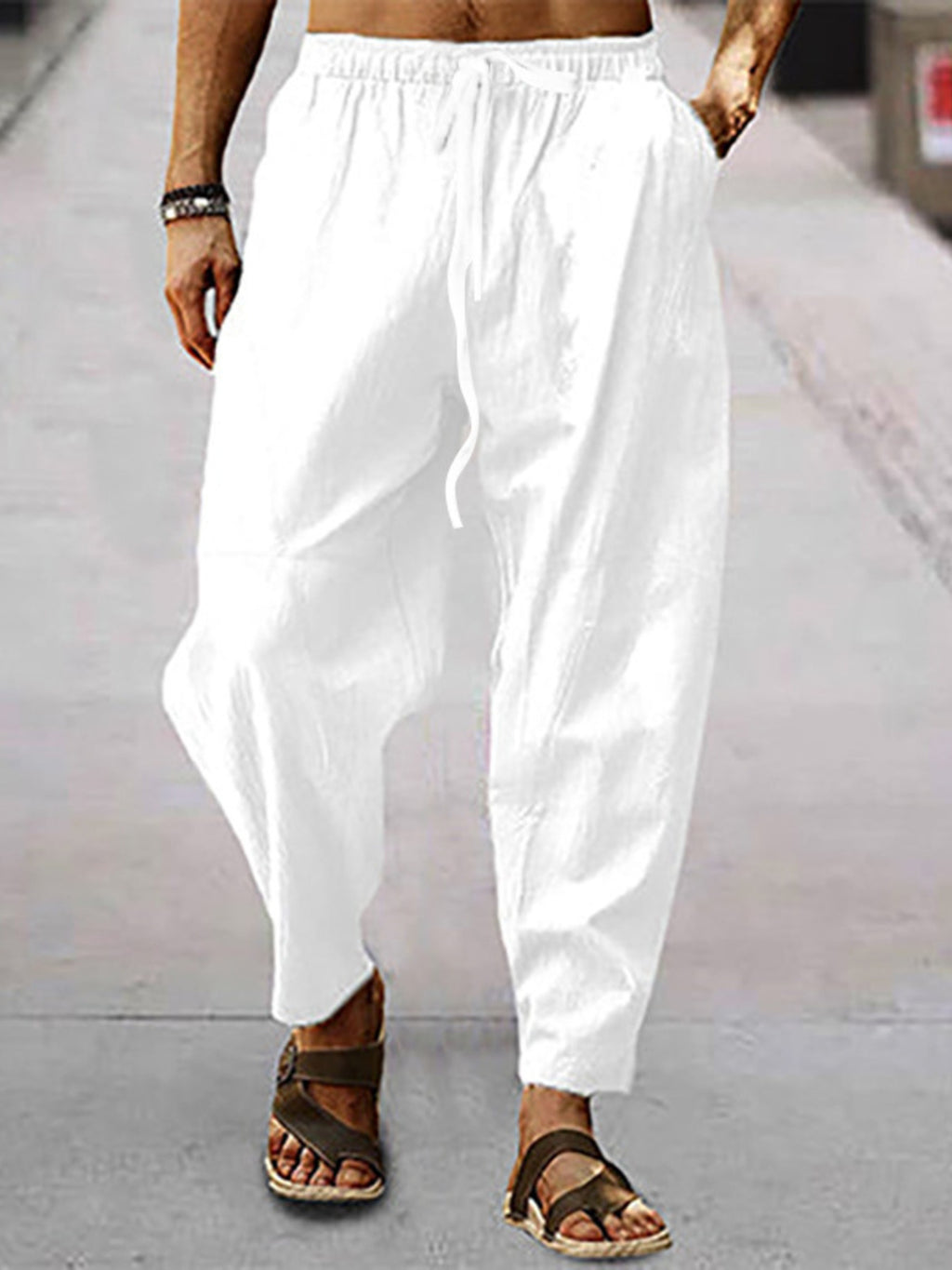 Men's Full Size Drawstring Wide Leg Pants Plus Size from Armoire Gemzis