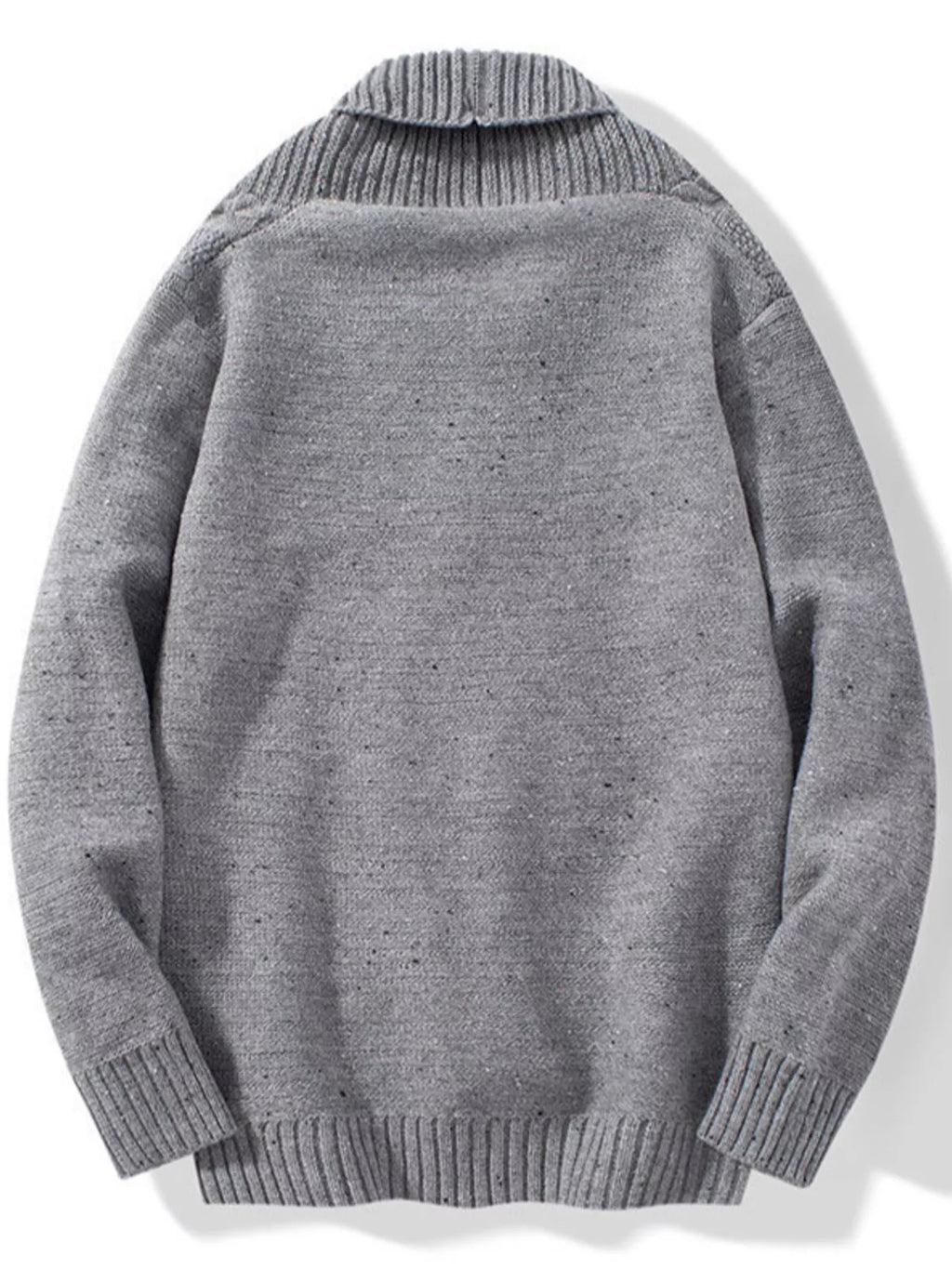 Men's Shawl Collar Cable Knit Button-Up Cardigan from Armoire Gemzis