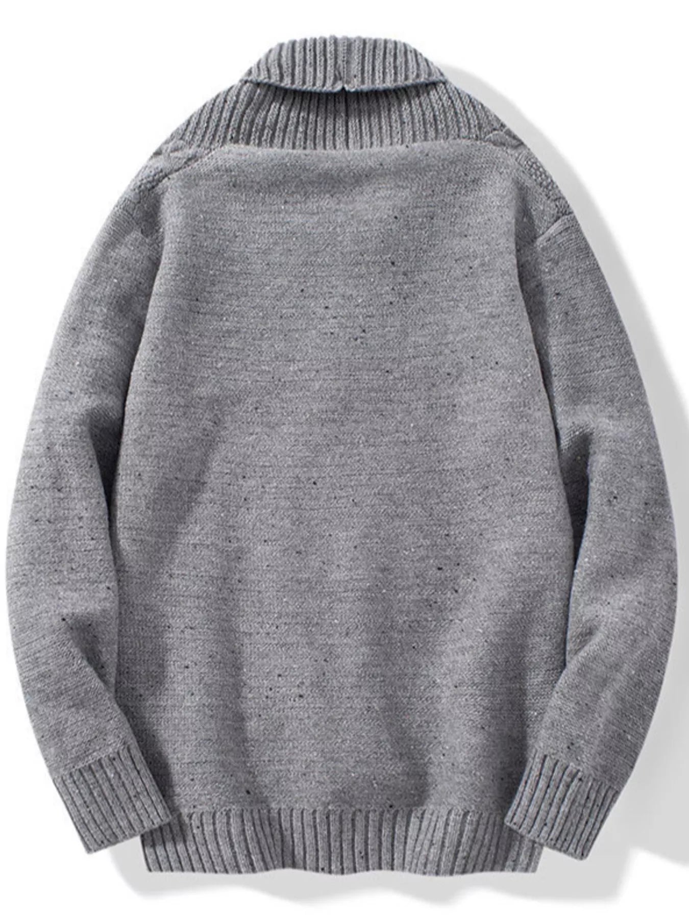 Men's Shawl Collar Cable Knit Button-Up Cardigan from Armoire Gemzis