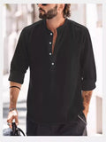 Men's Full Size Button Detail Long Sleeve Shirt Plus Size from Armoire Gemzis