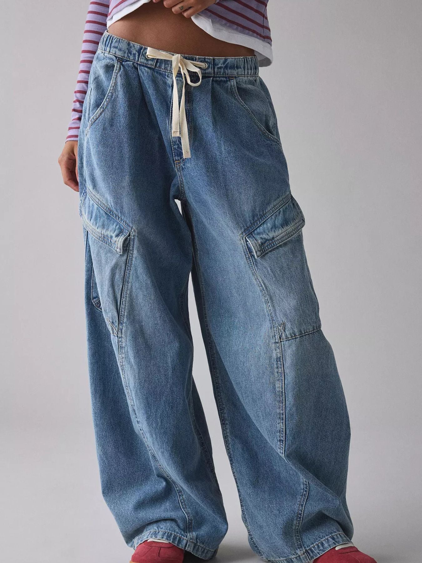 Drawstring Waist Cargo Jeans from Armoire Gemzis