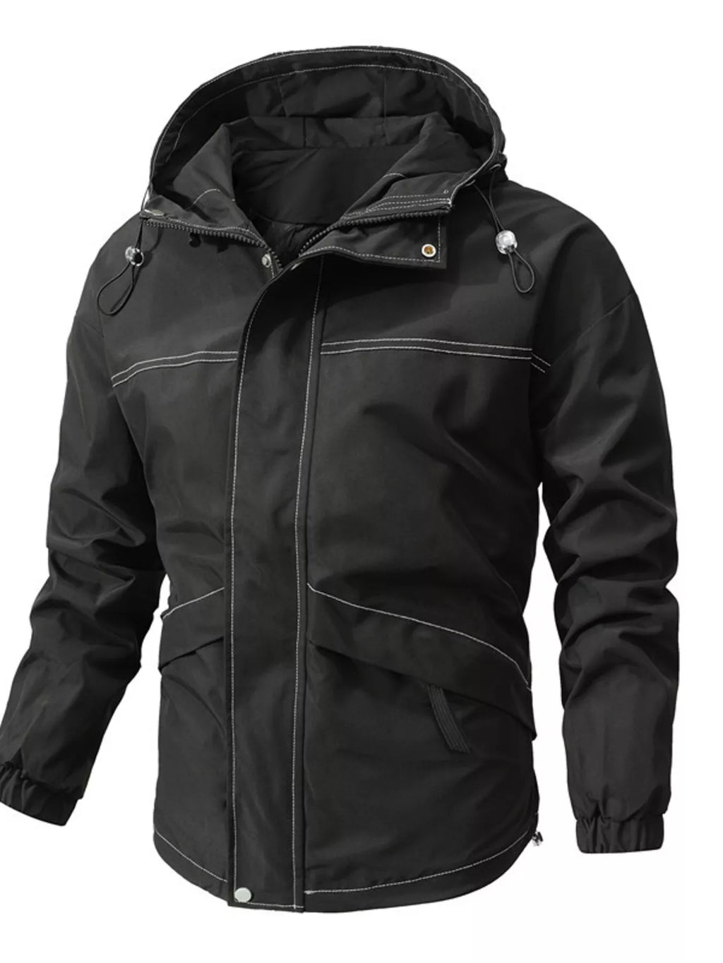 Men's Plus Size Hooded Windproof Outdoor Jacket from Armoire Gemzis