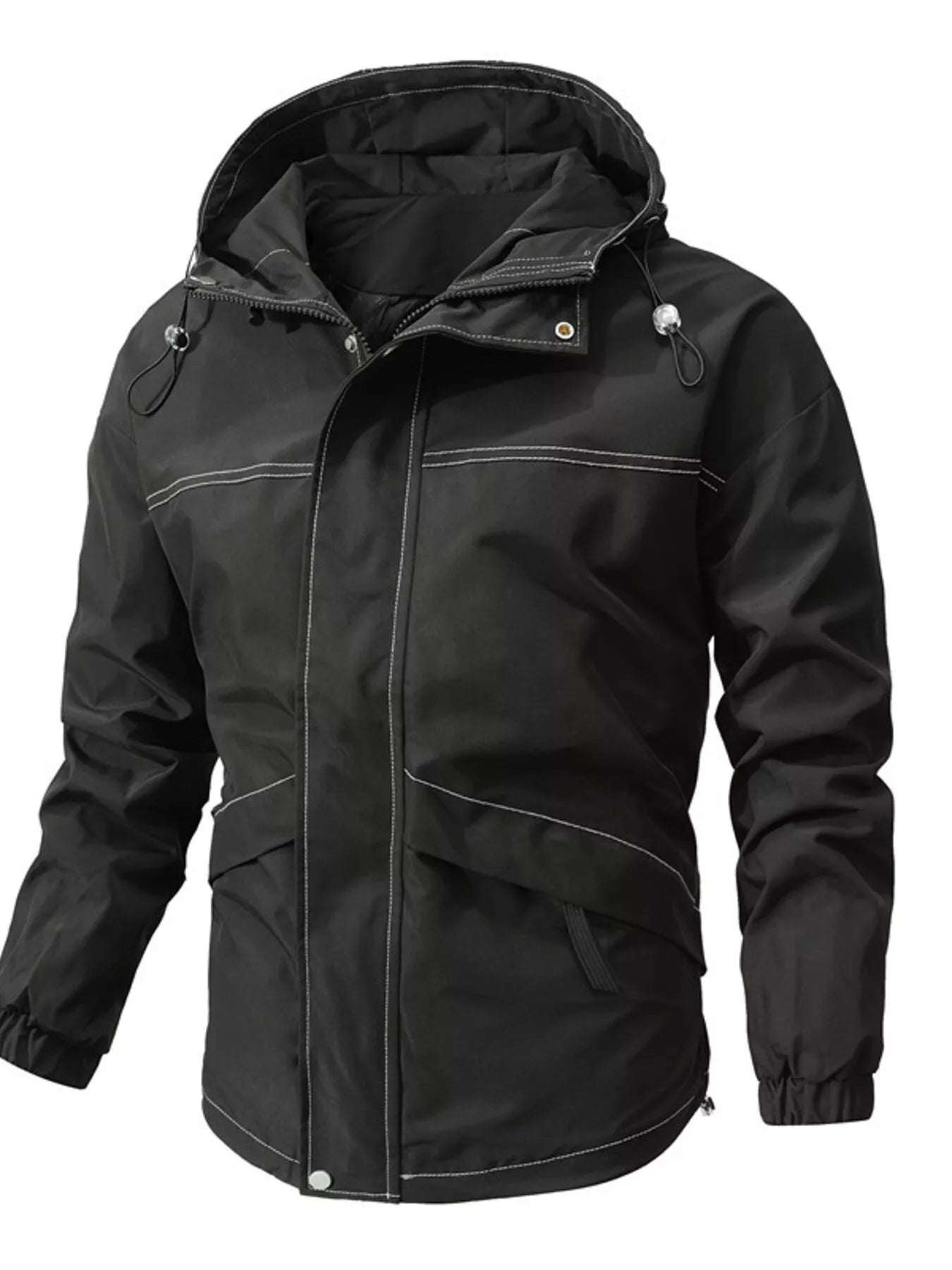 Men's Plus Size Hooded Windproof Outdoor Jacket from Armoire Gemzis