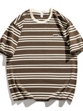 Men's Plus Size Striped Relaxed Fit T-Shirt from Armoire Gemzis