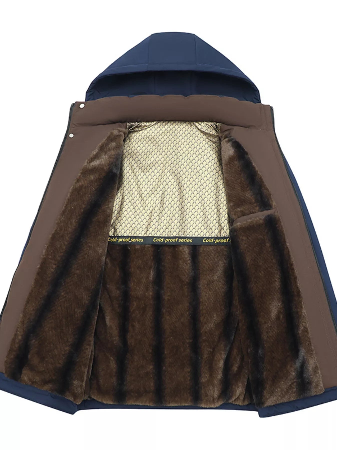 Men's Plus Size Fleece Lined Hooded Winter Coat from Armoire Gemzis