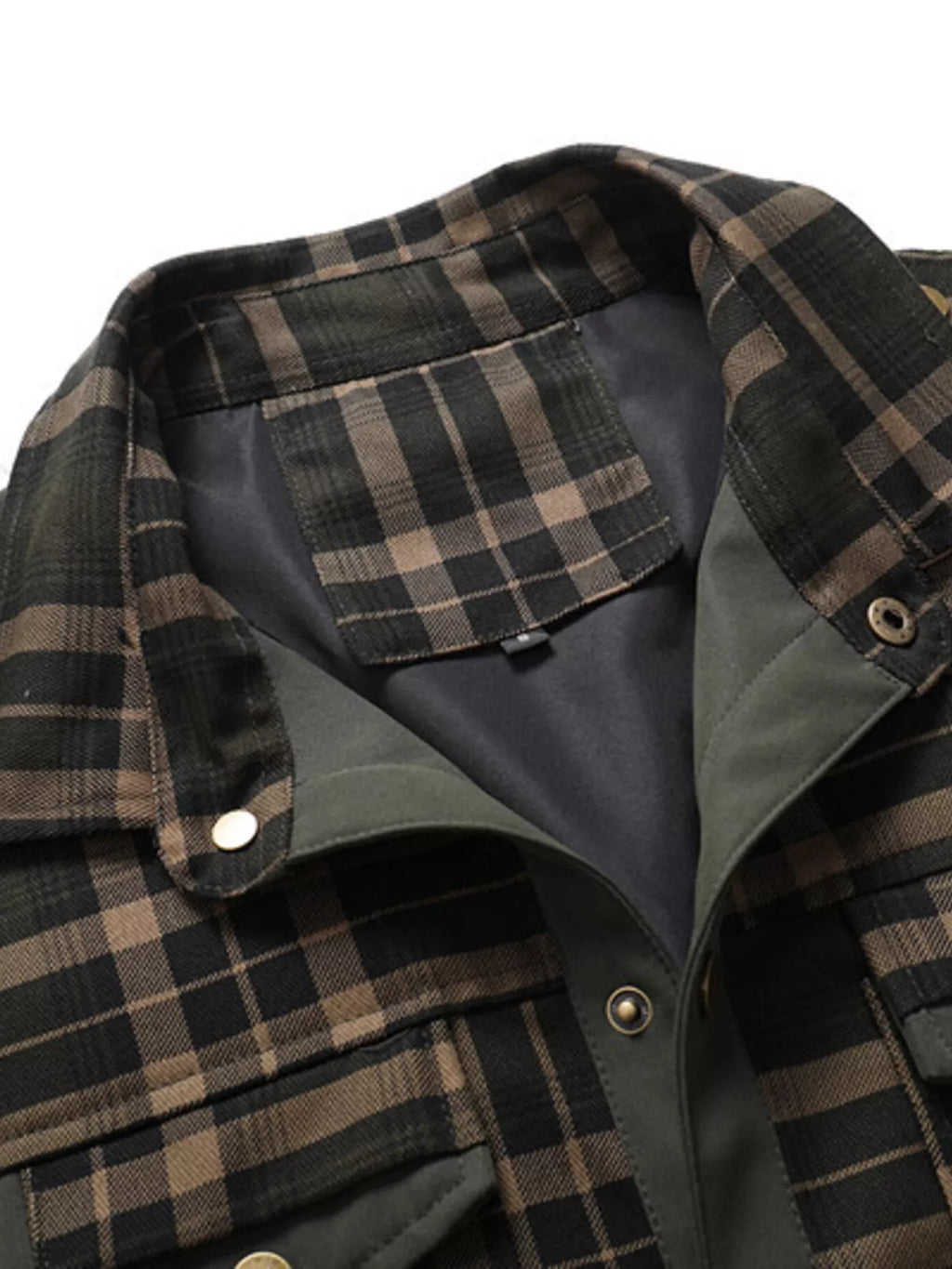 Men's Full Size Button Up Long Sleeve Plaid Shirt Plus Size from Armoire Gemzis