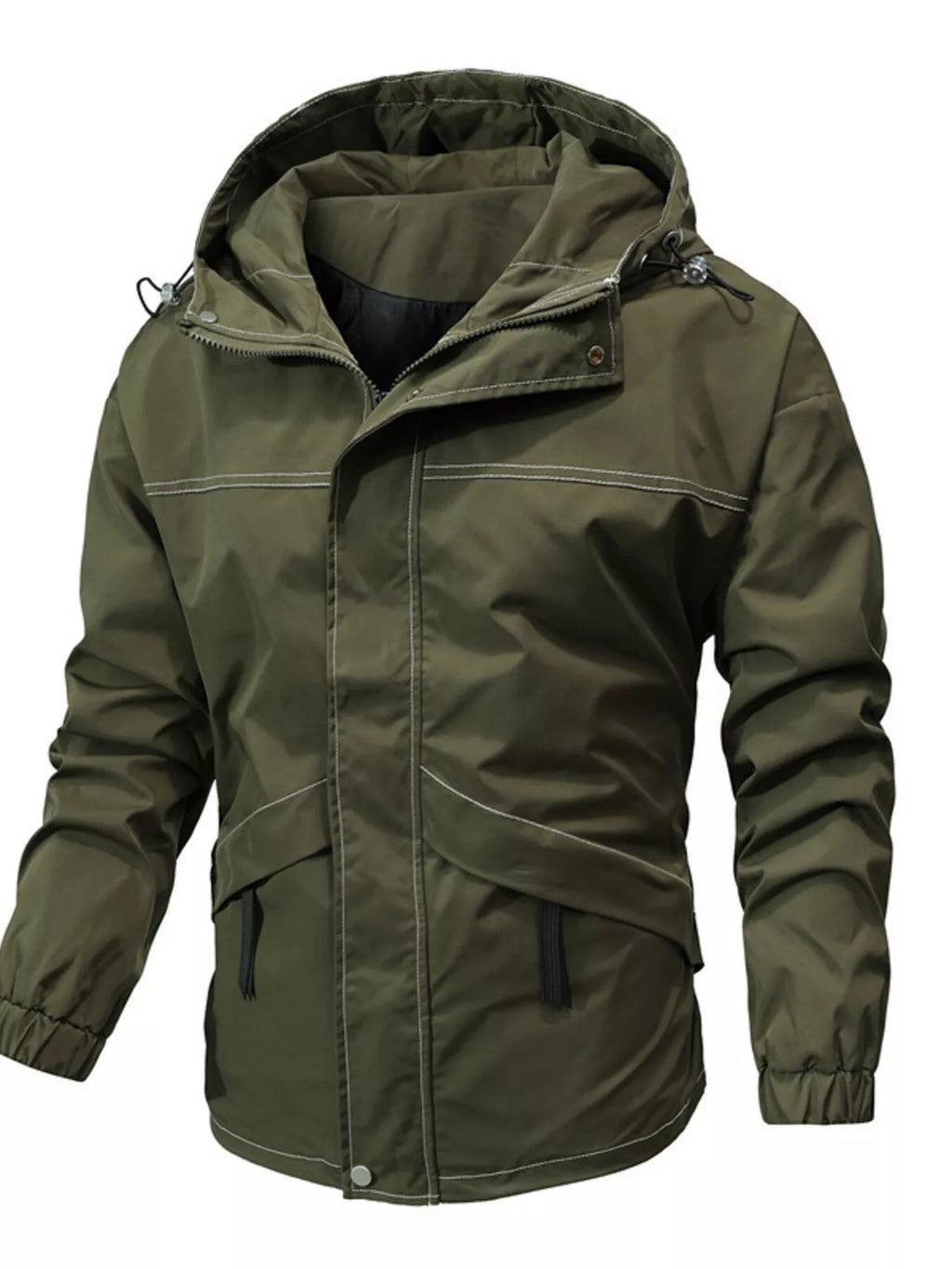 Men's Plus Size Hooded Windproof Outdoor Jacket from Armoire Gemzis