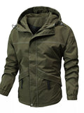 Men's Plus Size Hooded Windproof Outdoor Jacket from Armoire Gemzis