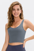 Cropped Scoop Neck Active Tank Top from Armoire Gemzis