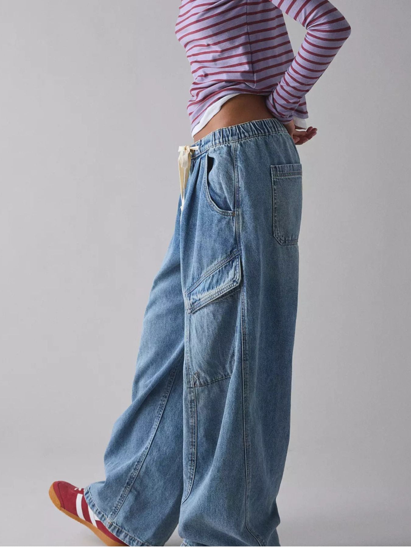 Drawstring Waist Cargo Jeans from Armoire Gemzis