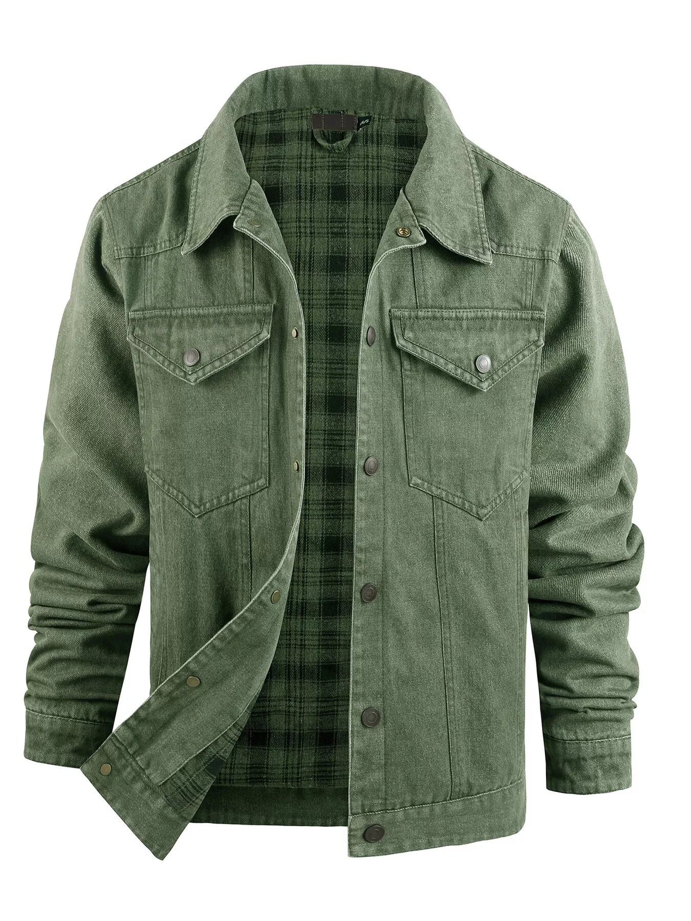 Men's Casual Snap Down Denim Jacket from Armoire Gemzis