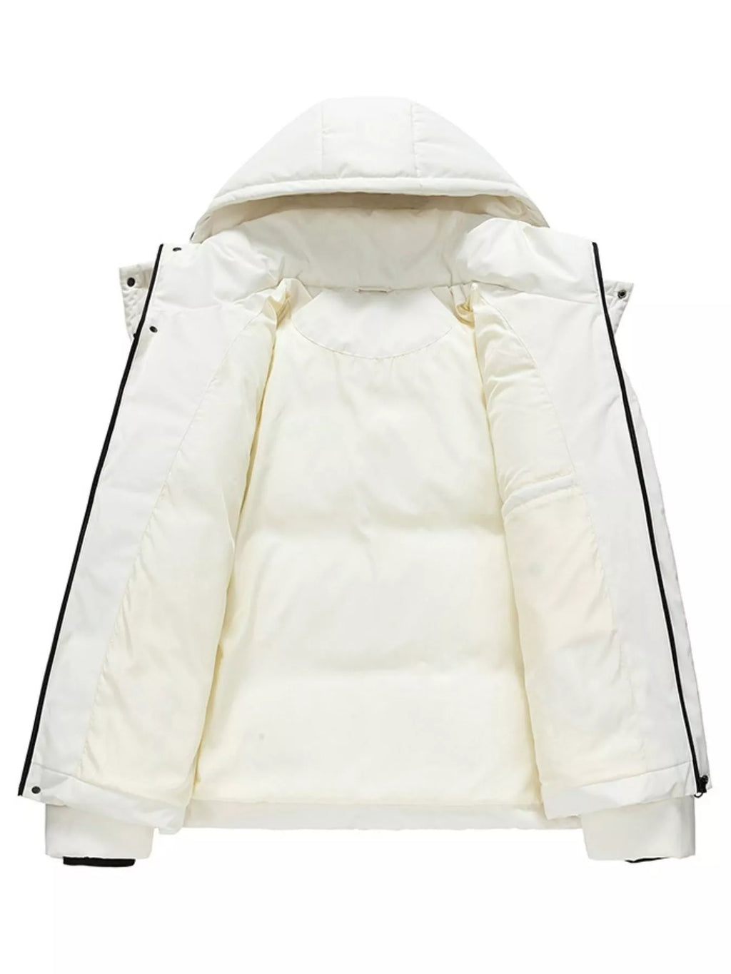 Men's Plus Size Hooded Padded Winter Puffer Jacket from Armoire Gemzis
