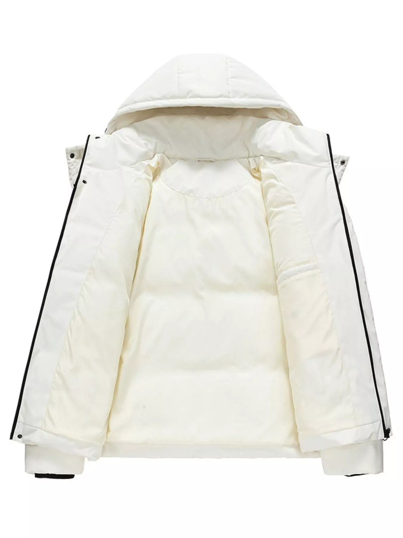 Men's Plus Size Hooded Padded Winter Puffer Jacket from Armoire Gemzis