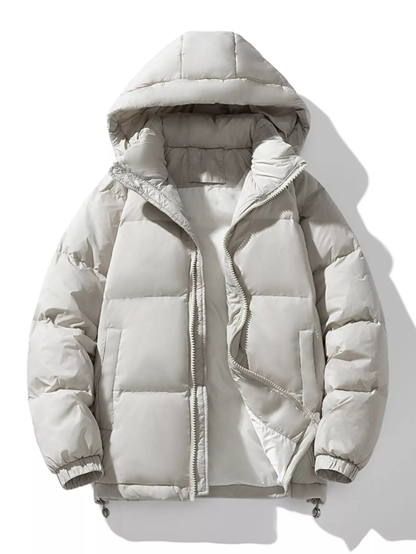 Men's Plus Size Zip Up Hooded Puffer Jacket from Armoire Gemzis
