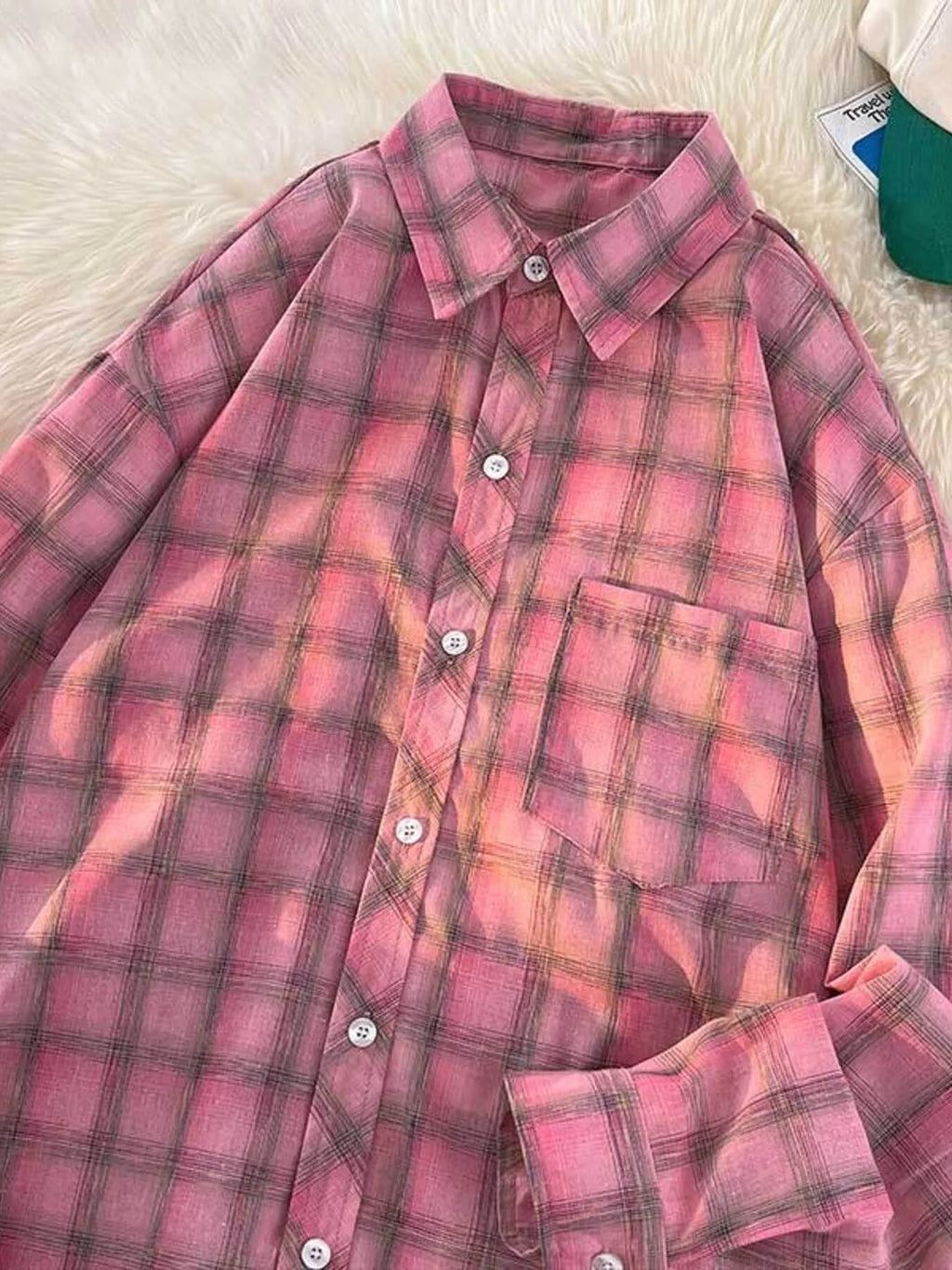 Men's Full Size Plaid Button Up Oversized Shirt Plus Size from Armoire Gemzis