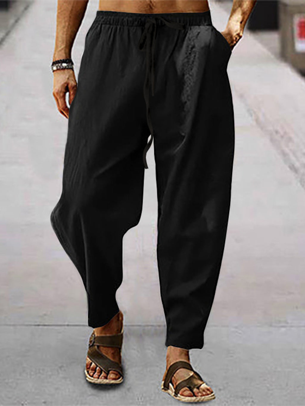 Men's Full Size Drawstring Wide Leg Pants Plus Size from Armoire Gemzis
