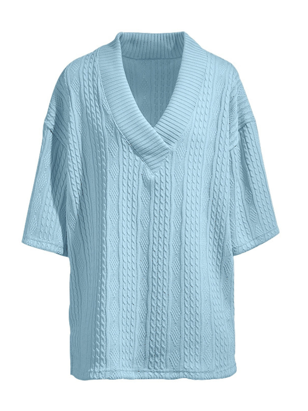 Men's Full Size Casual Knit V-Neck Short Sleeve Top and Shorts Set Plus Size from Armoire Gemzis
