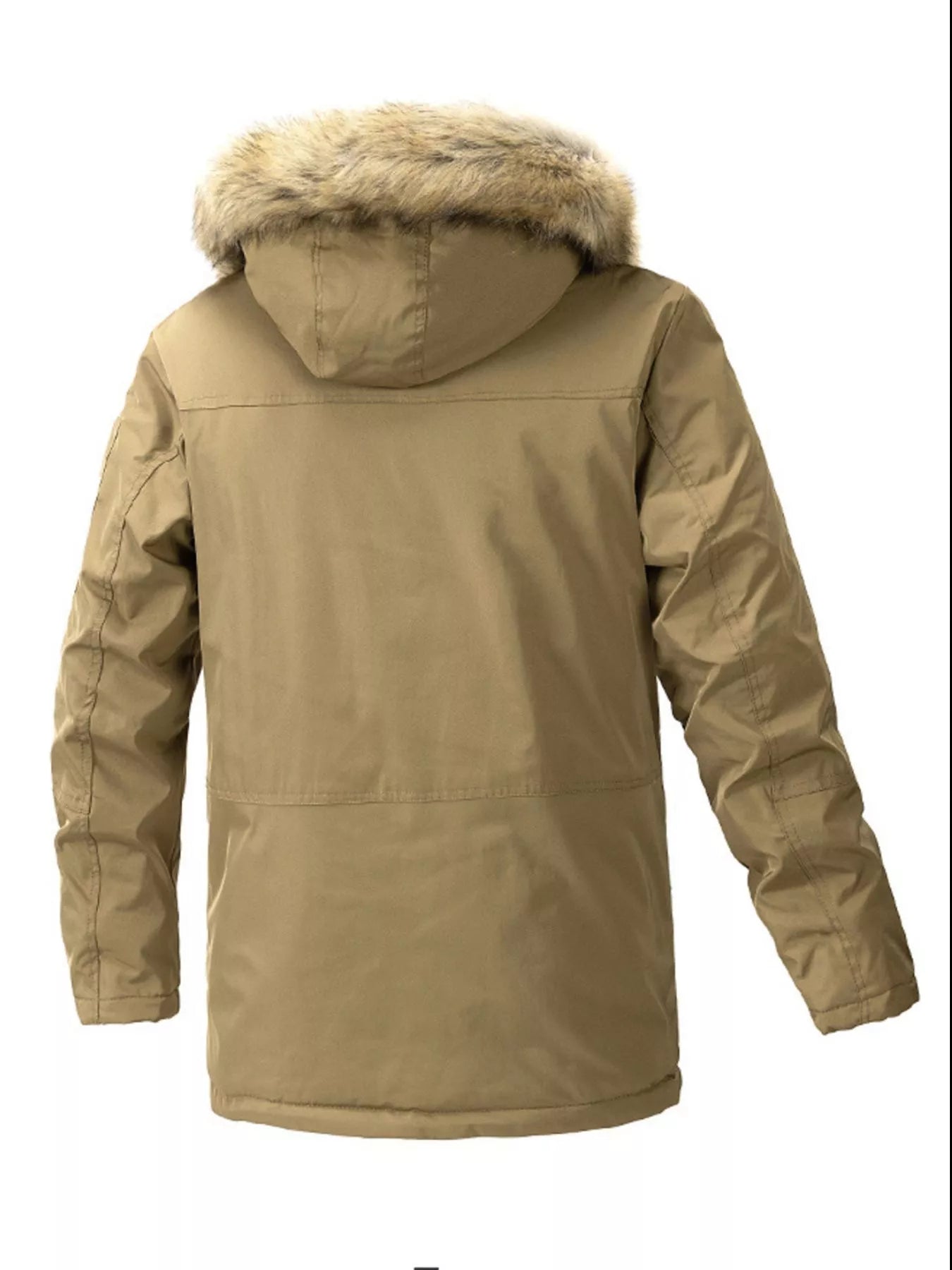 Men's Plus Size Fur Hooded Winter Parka Coat from Armoire Gemzis
