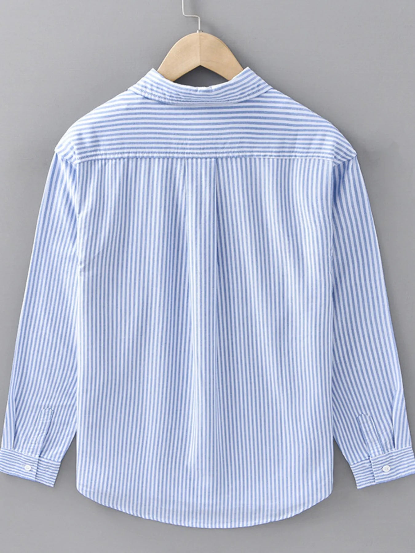 Men's Plus Size Striped Casual Long Sleeve Shirt from Armoire Gemzis