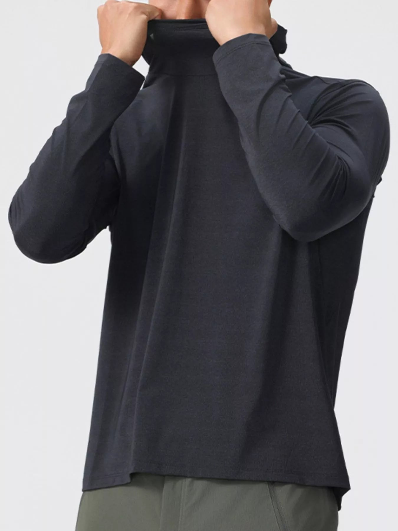 Men's Solid Color Long Sleeve Hoodie from Armoire Gemzis