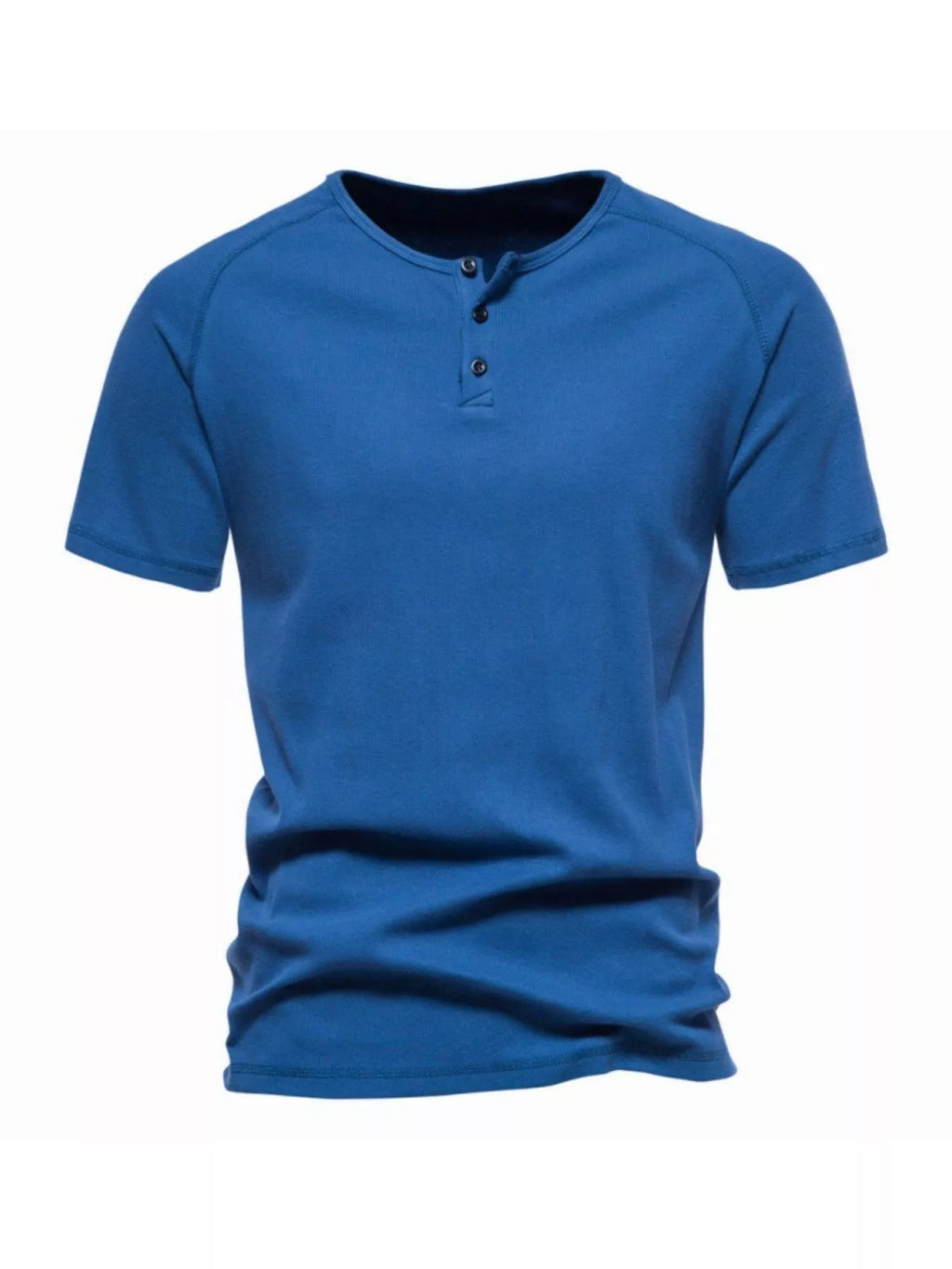 Men's Plus Size Button Detail Casual Henley T-Shirt from Armoire Gemzis