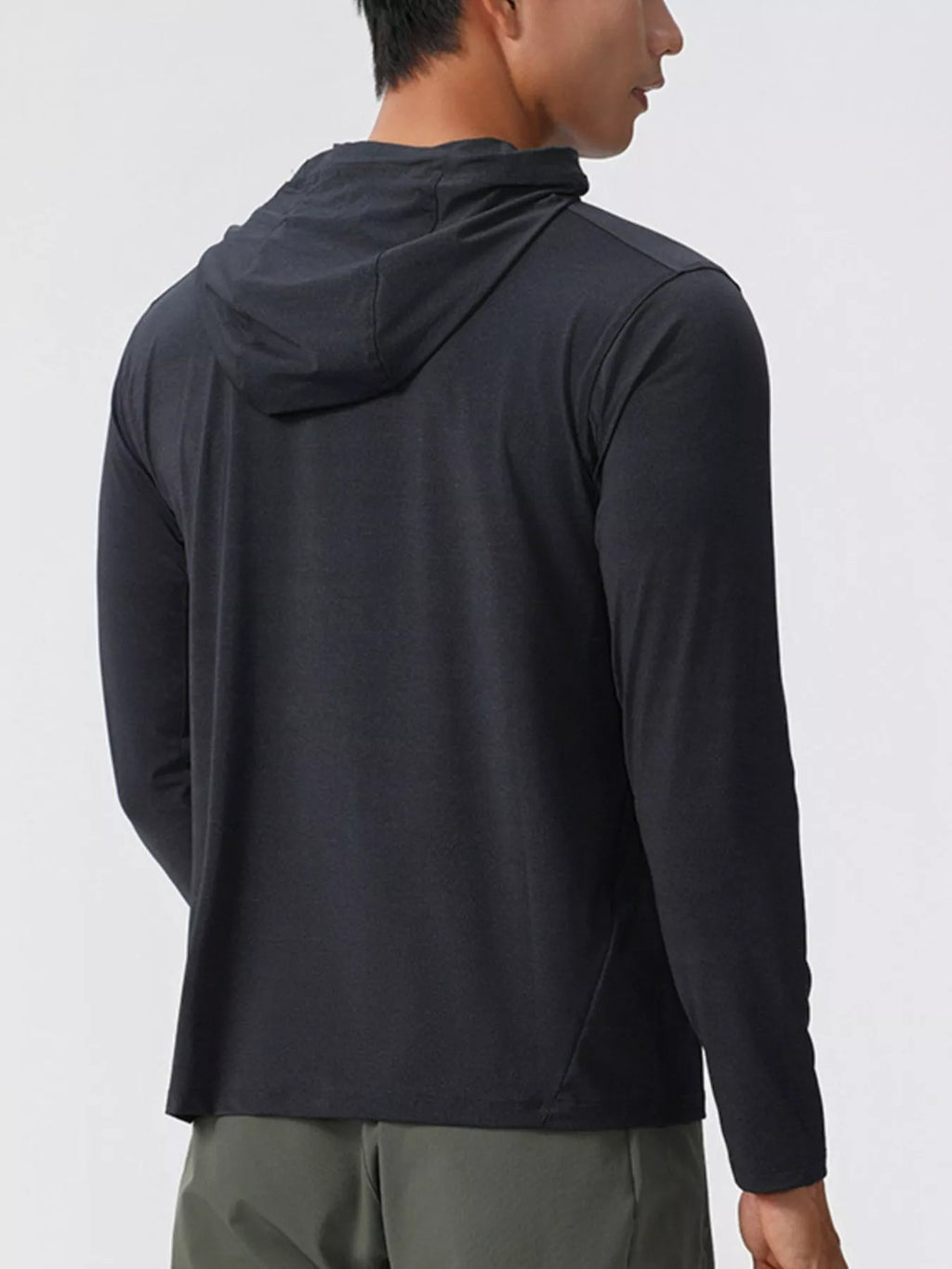 Men's Solid Color Long Sleeve Hoodie from Armoire Gemzis