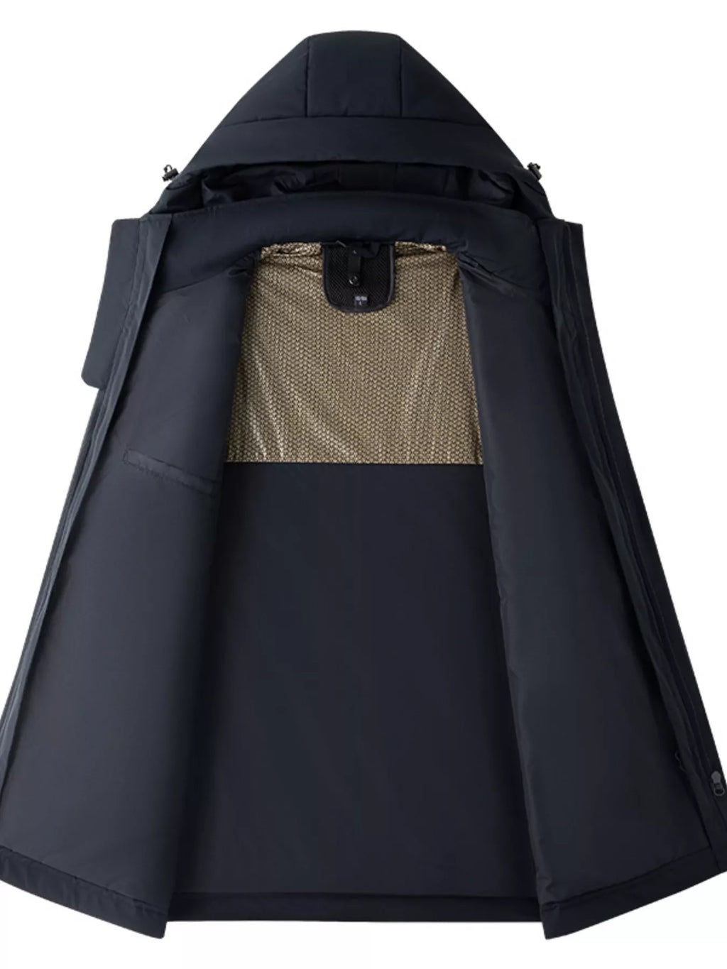 Men's Full Size Windproof Hooded Longline Jacket Plus Size from Armoire Gemzis