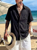 Men's Plus Size Casual Short-Sleeve Shirt from Armoire Gemzis