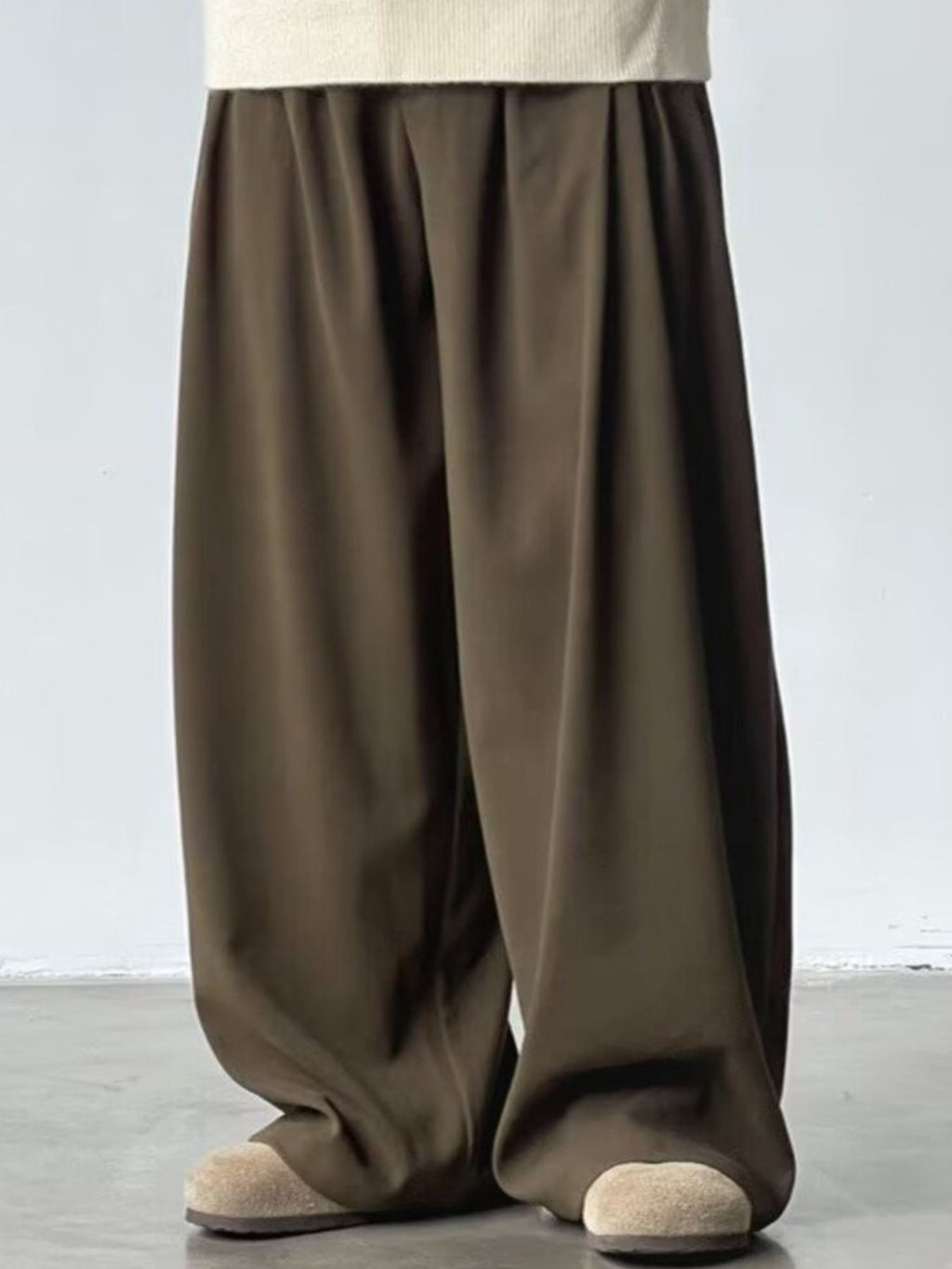 Men's Wide Leg Elastic Waist Casual Pants from Armoire Gemzis
