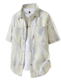 Men's Plus Size Snap Down Short Sleeve Shirt from Armoire Gemzis