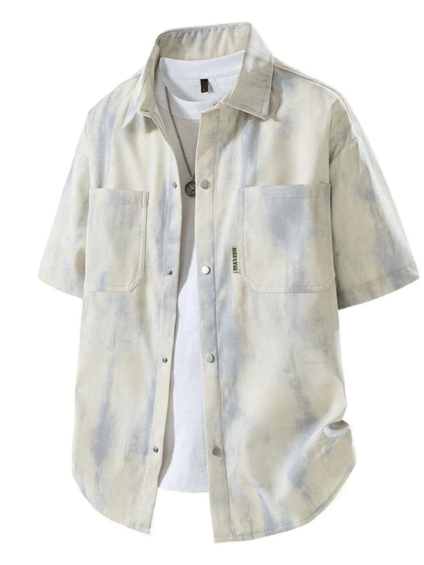Men's Plus Size Snap Down Short Sleeve Shirt from Armoire Gemzis