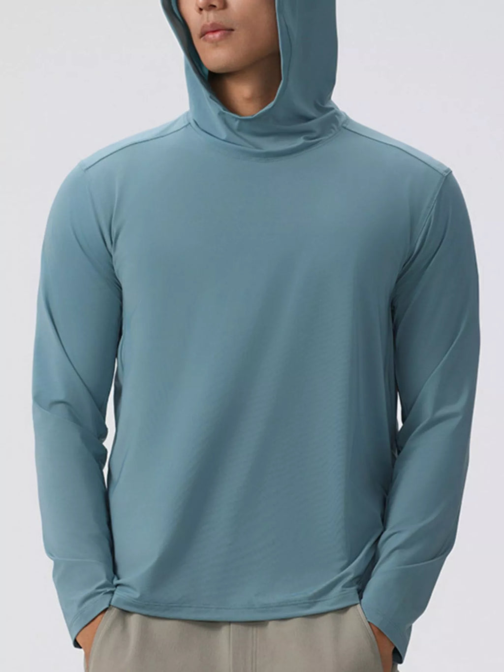 Men's Solid Color Long Sleeve Hoodie from Armoire Gemzis