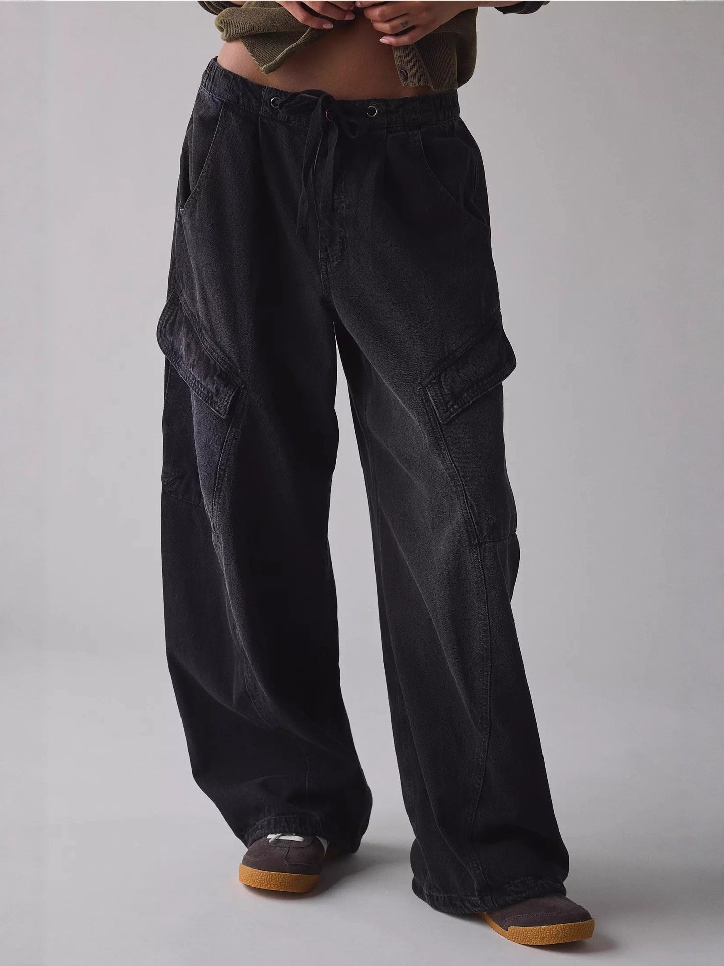 Drawstring Waist Cargo Jeans from Armoire Gemzis