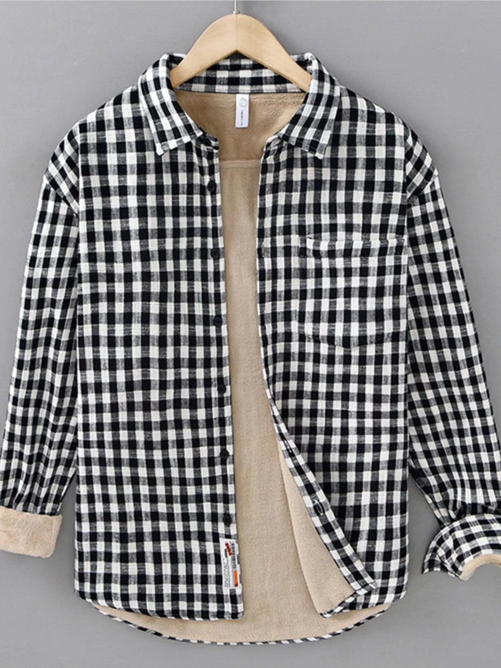 Men's Plus Size Plaid Casual Long Sleeve Shirt from Armoire Gemzis