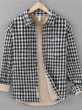 Men's Plus Size Plaid Casual Long Sleeve Shirt from Armoire Gemzis