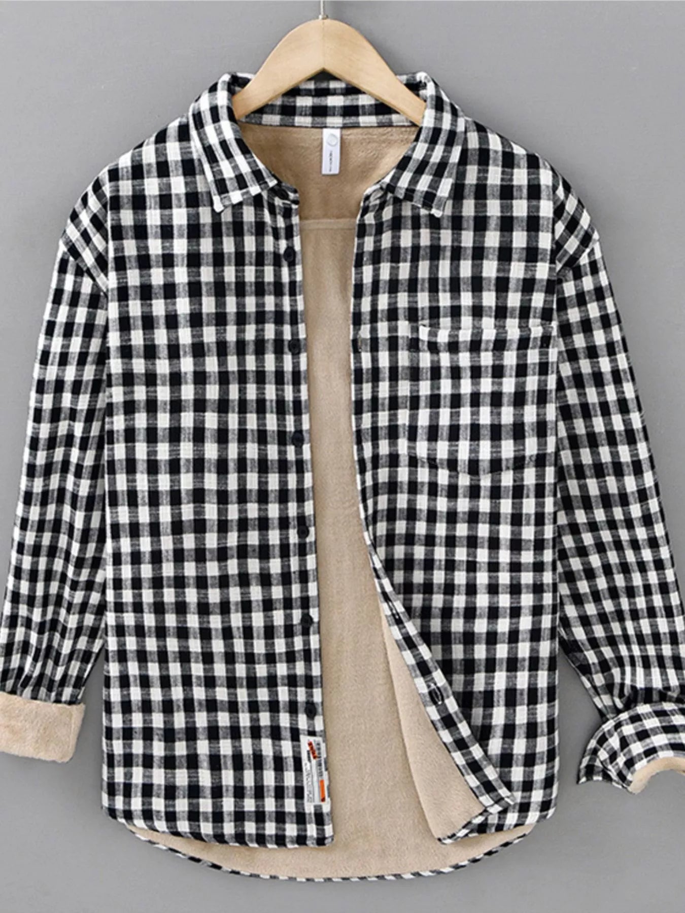 Men's Plus Size Plaid Casual Long Sleeve Shirt from Armoire Gemzis