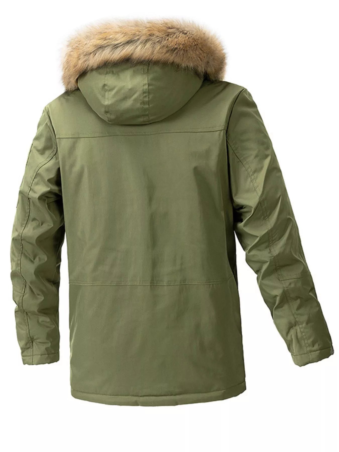 Men's Plus Size Fur Hooded Winter Parka Coat from Armoire Gemzis