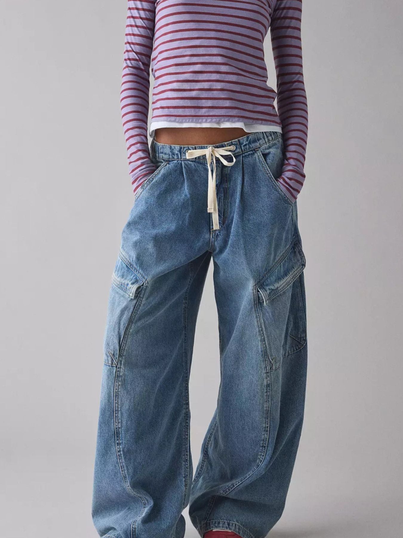 Drawstring Waist Cargo Jeans from Armoire Gemzis