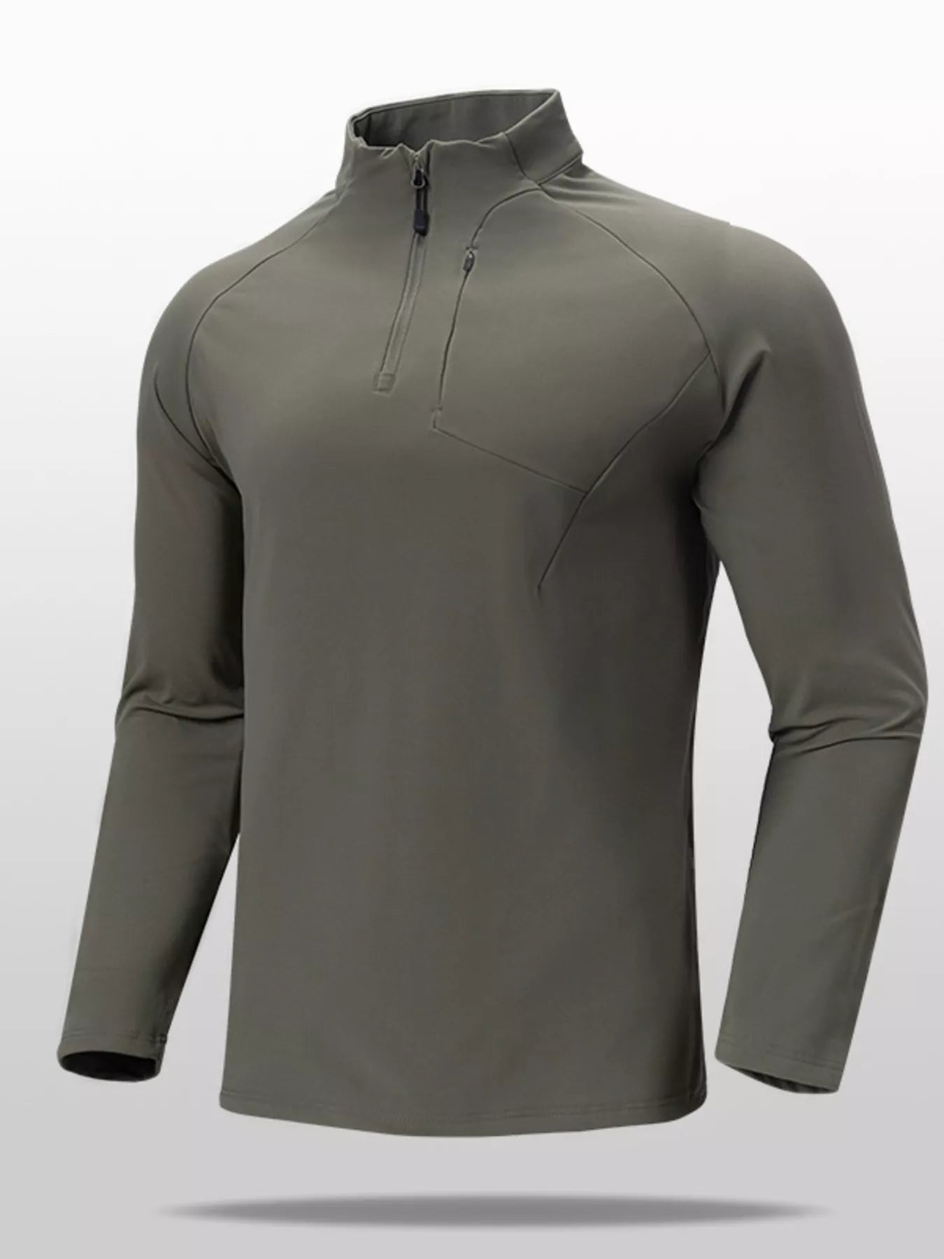 Men's Lightweight Long Sleeve Active T-Shirt with Zipper from Armoire Gemzis