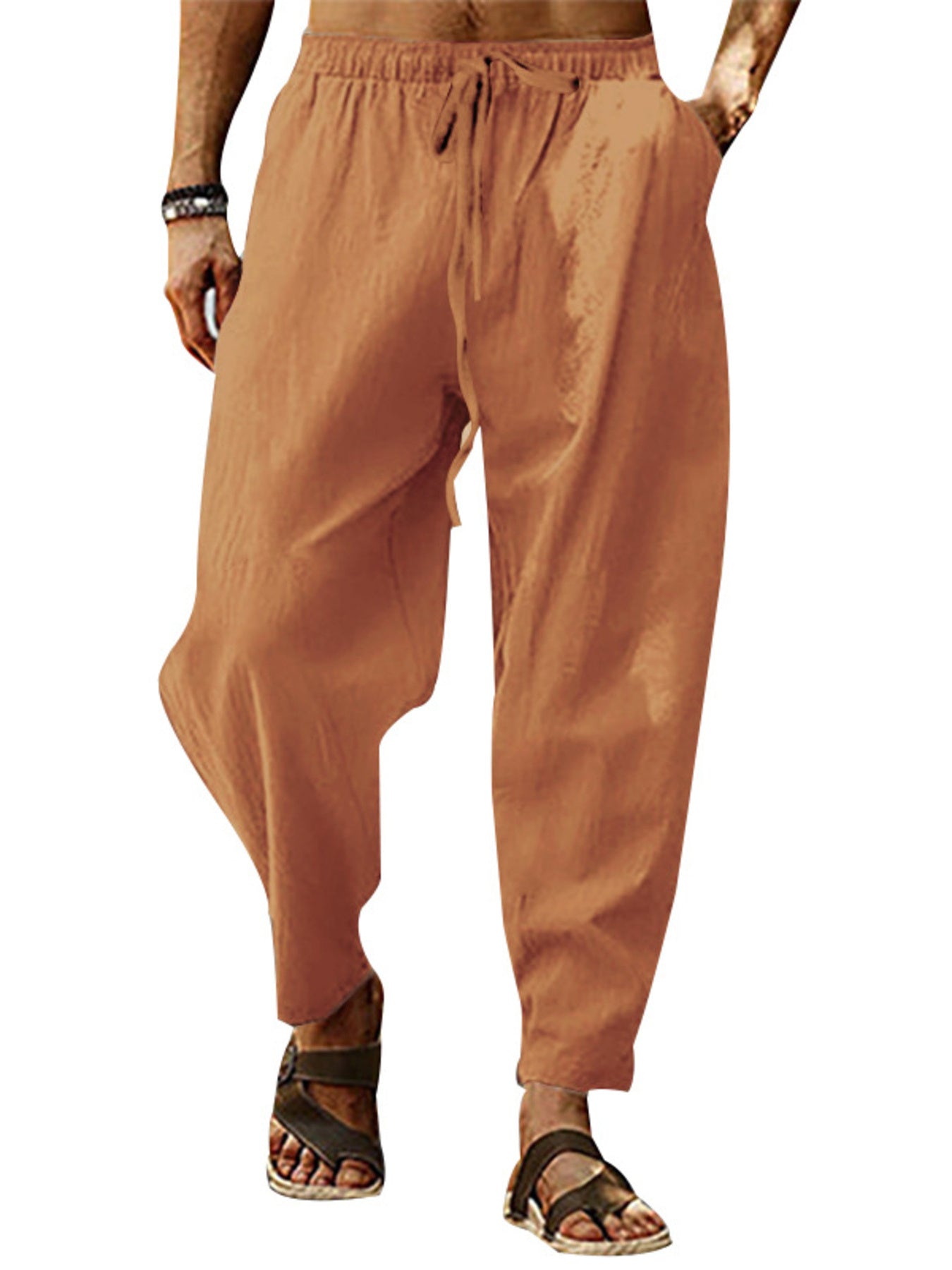 Men's Full Size Drawstring Wide Leg Pants Plus Size from Armoire Gemzis