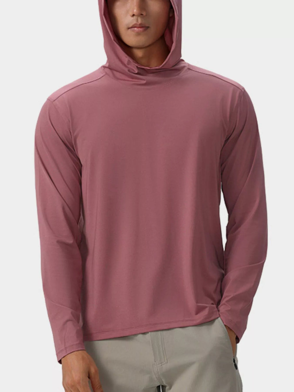 Men's Solid Color Long Sleeve Hoodie from Armoire Gemzis
