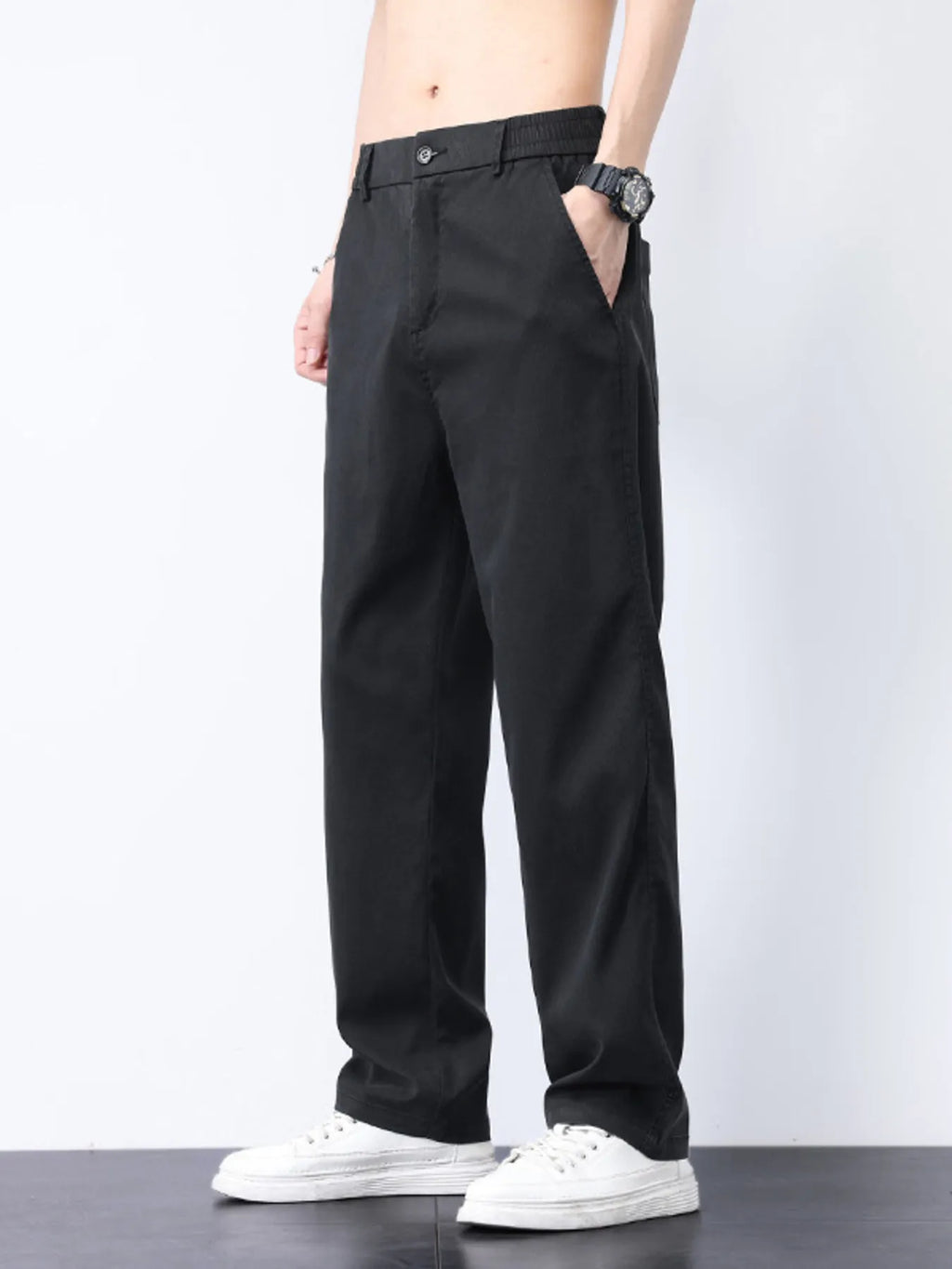 Men's Plus Size Casual Straight-Leg Pants from Armoire Gemzis