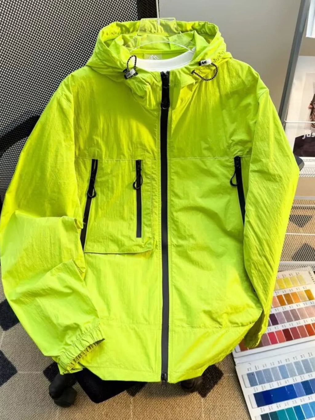 Men's Plus Size Lightweight Hooded Windbreaker Jacket from Armoire Gemzis